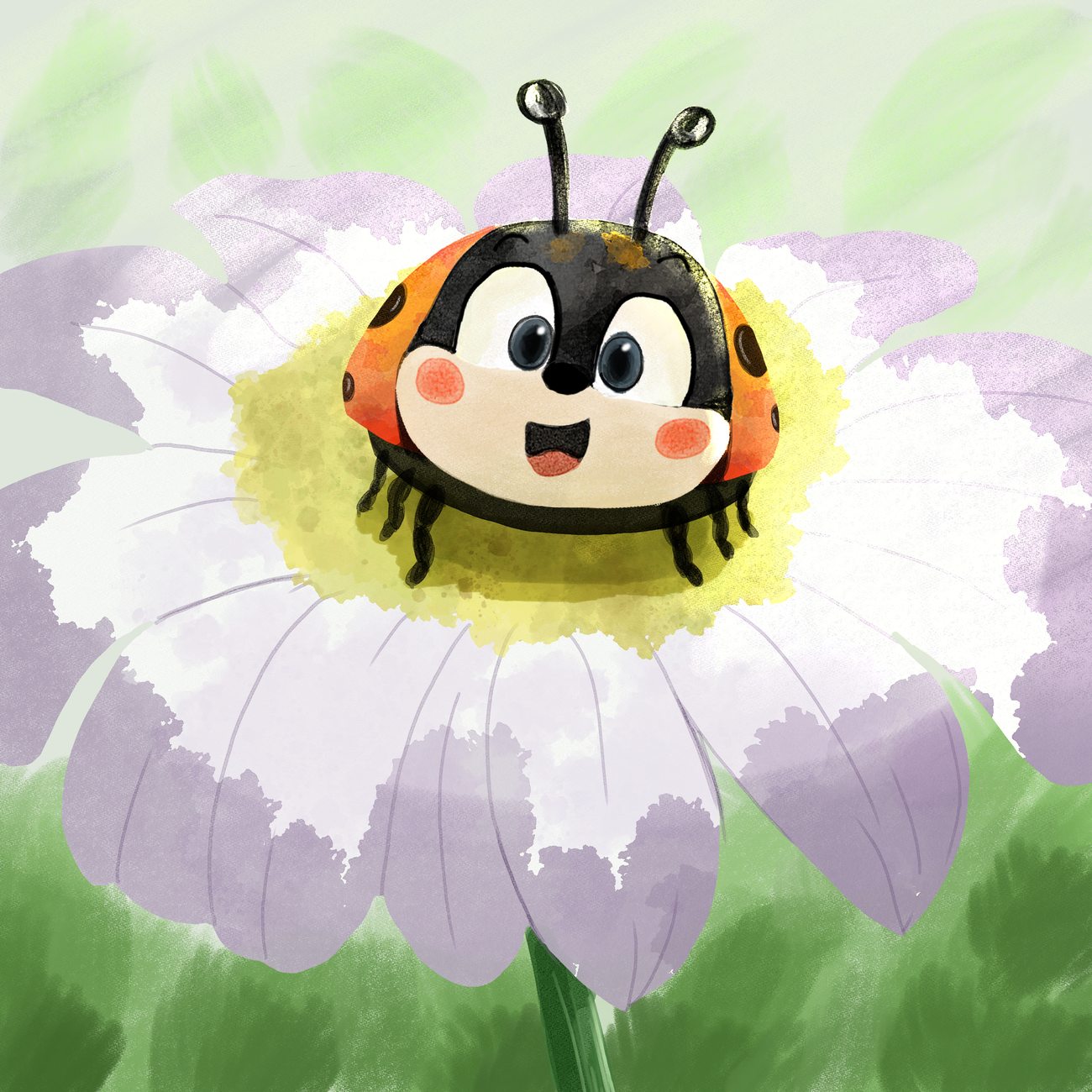 La coccinelle Capucine posée sur une fleur